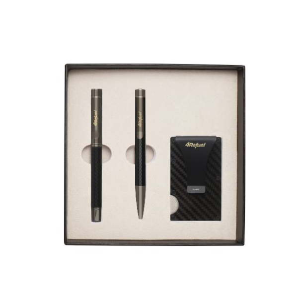Ensemble stylo et porte-carte