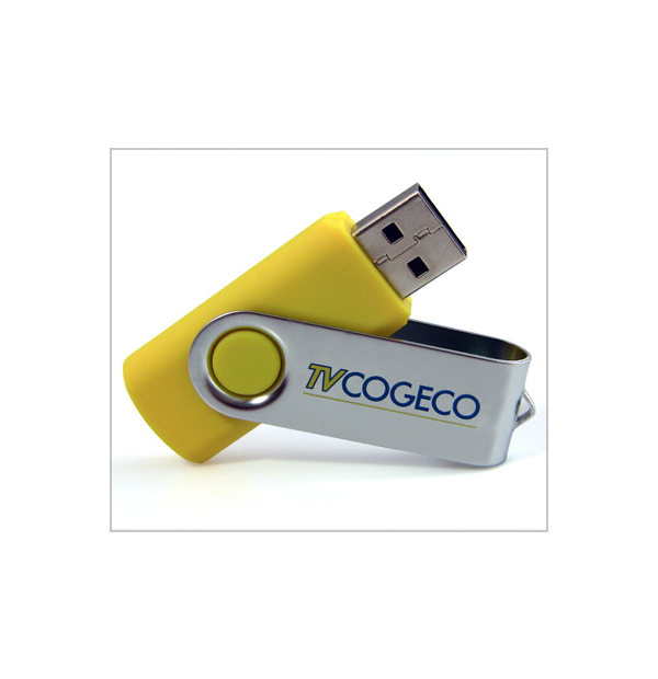 Clé usb - plastique et pivot en métal