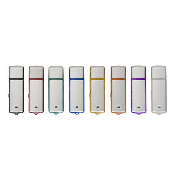 Clé usb - métal et plastique translucide
