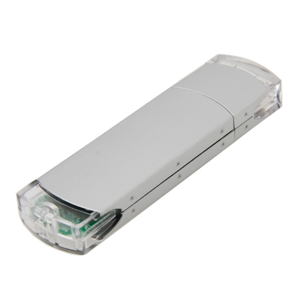 Clé usb - métal et plastique translucide