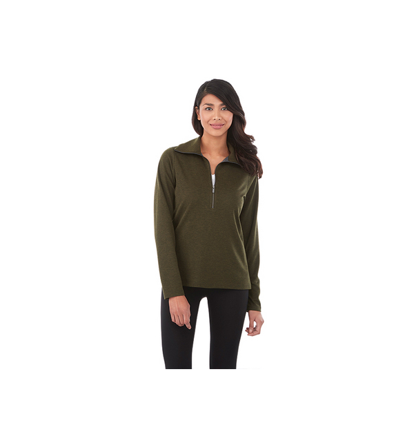 chandail à demi-glissière polyester et laine