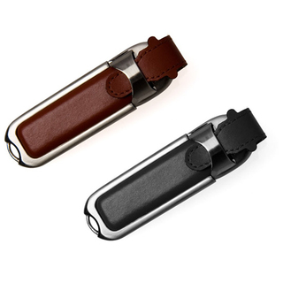 PJL-3360 Clé USB fini simili cuir et métal