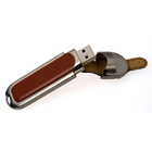 Clé usb fini simili cuir et métal