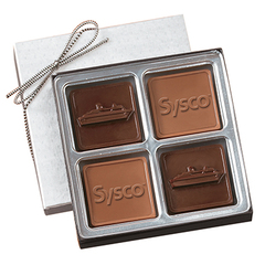 Boîte de chocolats carrés