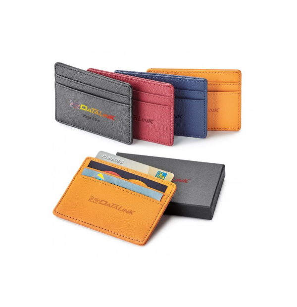 Porte-cartes avec IDFR en cuir véritable