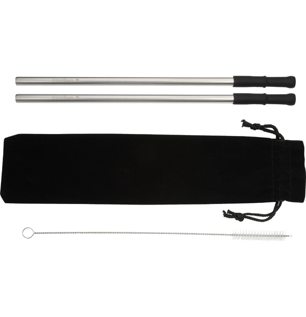 Ensemble de paille en inox et brosse