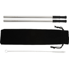 Ensemble de paille en inox et brosse