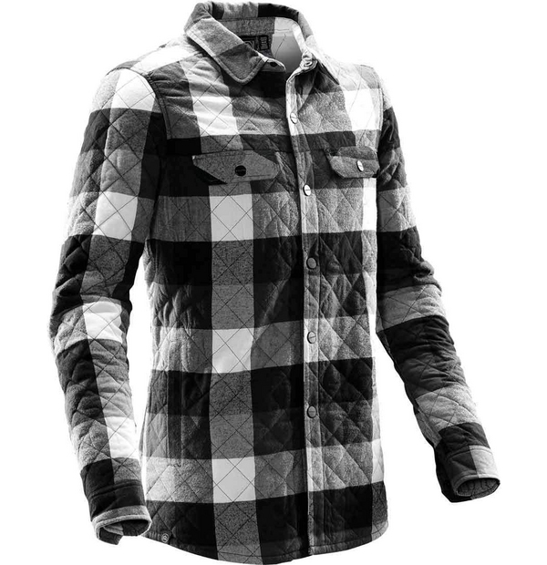 chemise à carreaux matelassée