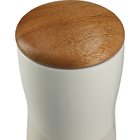 Bouteille double paroi en céramique avec couvercle en bois 10OZ (300 ML)