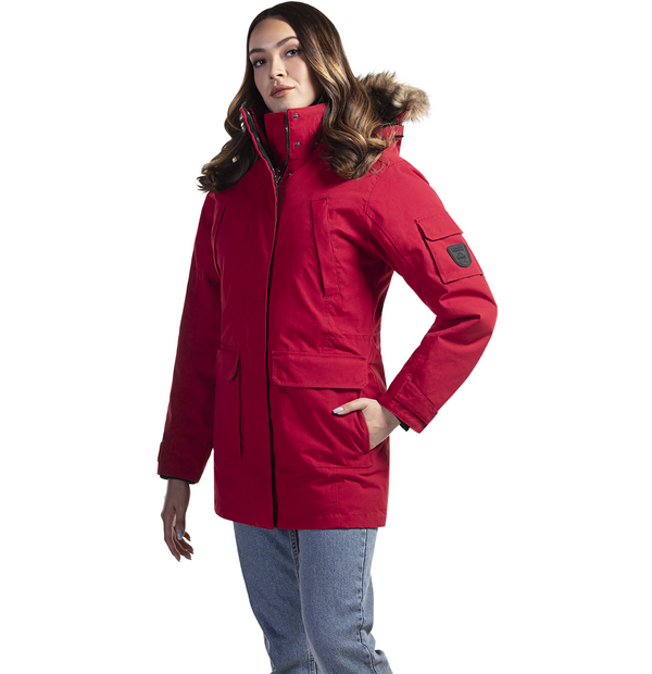 Parka style aviateur isolé 