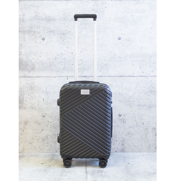 Valise sur roulettes avec porte-gobelet