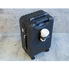 Valise sur roulettes avec porte-gobelet