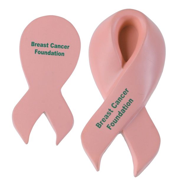 balle anti-stress : ruban du cancer