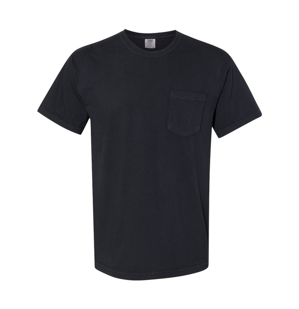 T-shirt à poche teint (unisexe)